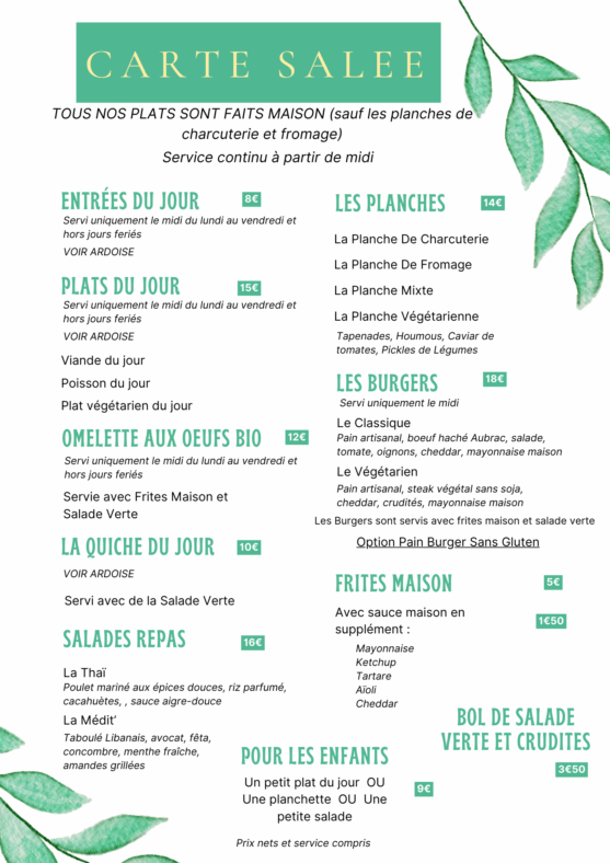 CARTE SALEE